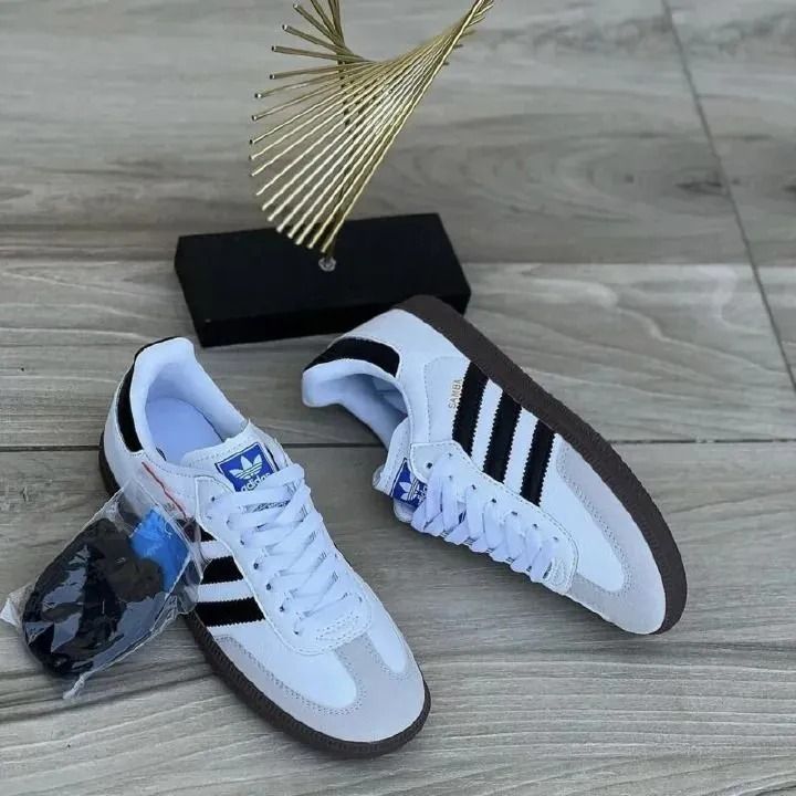 BIG OFFER! NEW ARRIVAL UNISEX Samba white/black. Size 37-45 Men's/Women's  Fashion shoes casual sneakers premium quality as in the picture