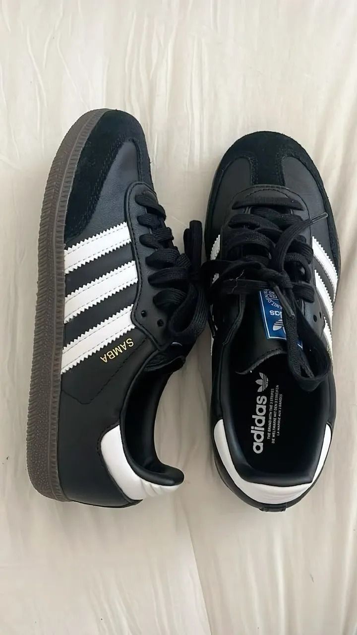 BIG OFFER! NEW ARRIVAL UNISEX Samba white/black. Size 37-45 Men's/Women's  Fashion shoes casual sneakers premium quality as in the picture