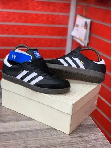 BIG OFFER! NEW ARRIVAL UNISEX Samba white/black. Size 37-45 Men's/Women's  Fashion shoes casual sneakers premium quality as in the picture