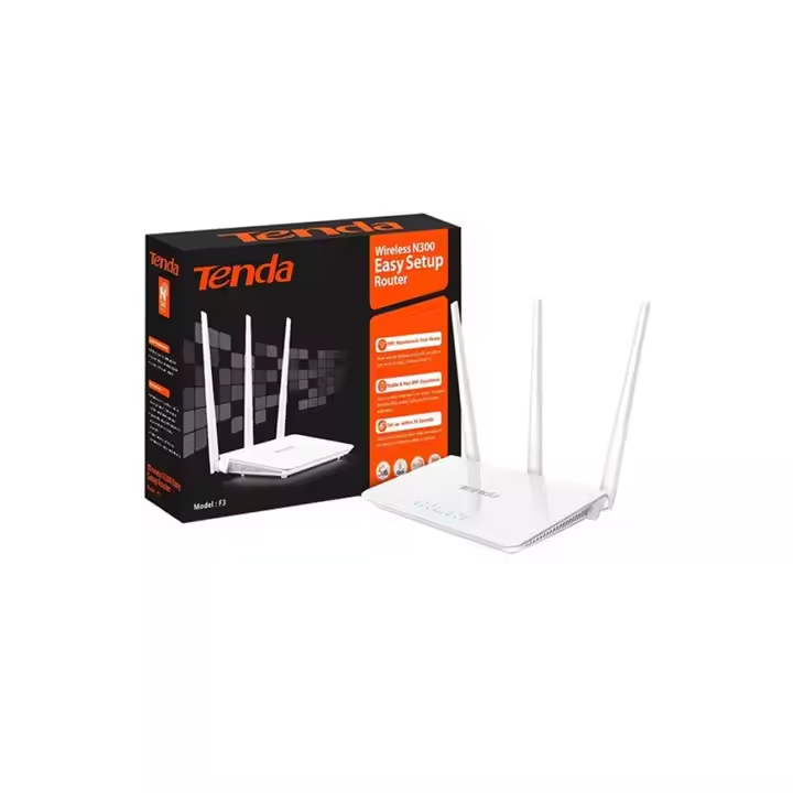 Tenda F3 Wireless Wifi Repeater 300M Home Routers With  3External 5db Antennas