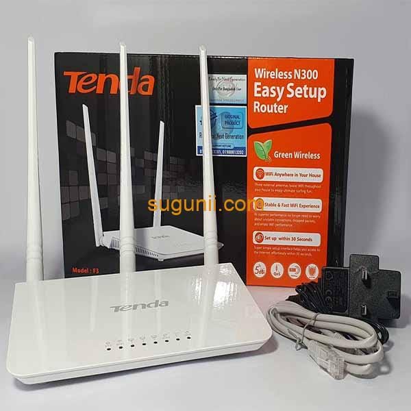 Tenda F3 Wireless Wifi Repeater 300M Home Routers With  3External 5db Antennas