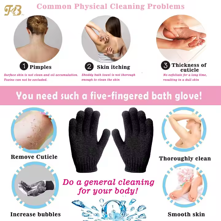 Eco Friendly Natural Reusable Exfoliating Bath Glove Shower Sisal Mitt Soap Foaming Bag Body Exfoliating Gloves