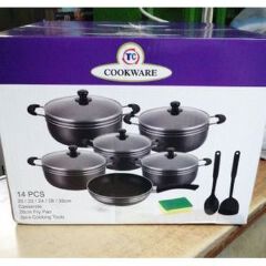 TC 14PCS Nonstick Cookware Set Cooking Pots Sufuria (20/22/24/28/30cm Pots +26cm frying pan)