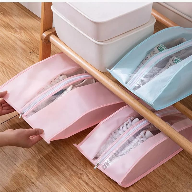 1PCS Shoe pocket 30x40cm Shoes Bag Waterproof Zipper Design ABS Plastic Storage Bag for Travelling