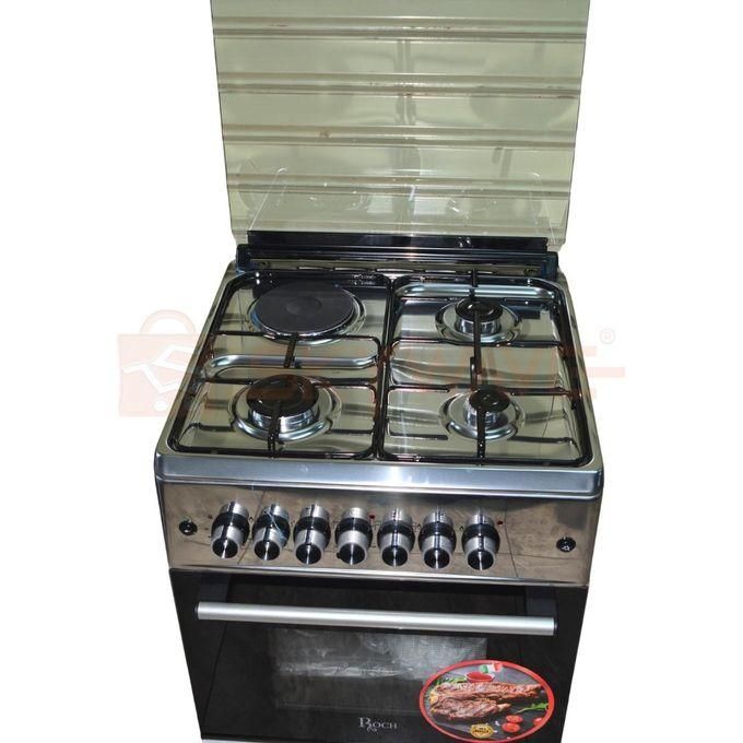 ROCH RECK-631-BL  60*60 silver 3+1 standing Cooker 3 Gas and 1 Electric plate Auto Ignation with 1yr Warranty