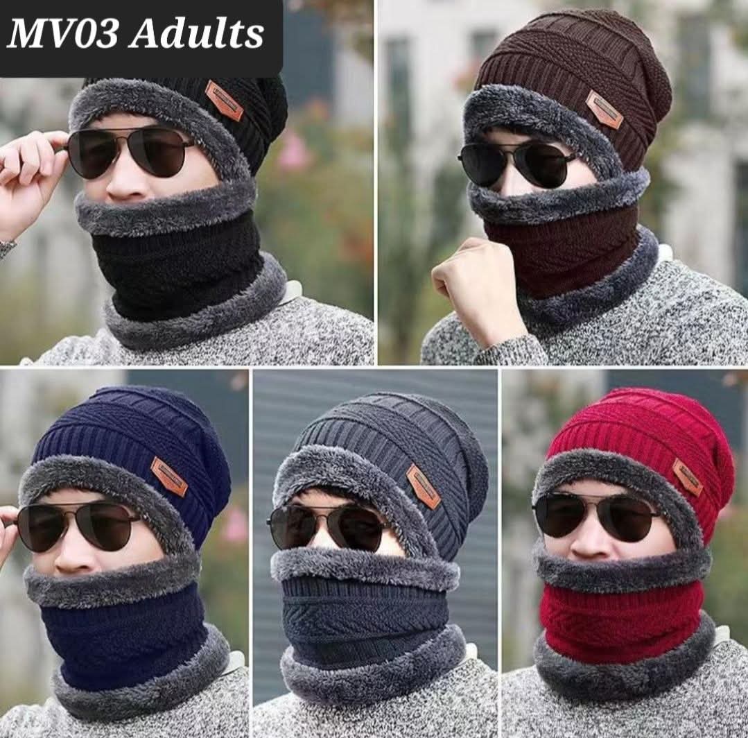 CLASSIC UNISEX WINTER MARVIN -HAT AND SCARF SET