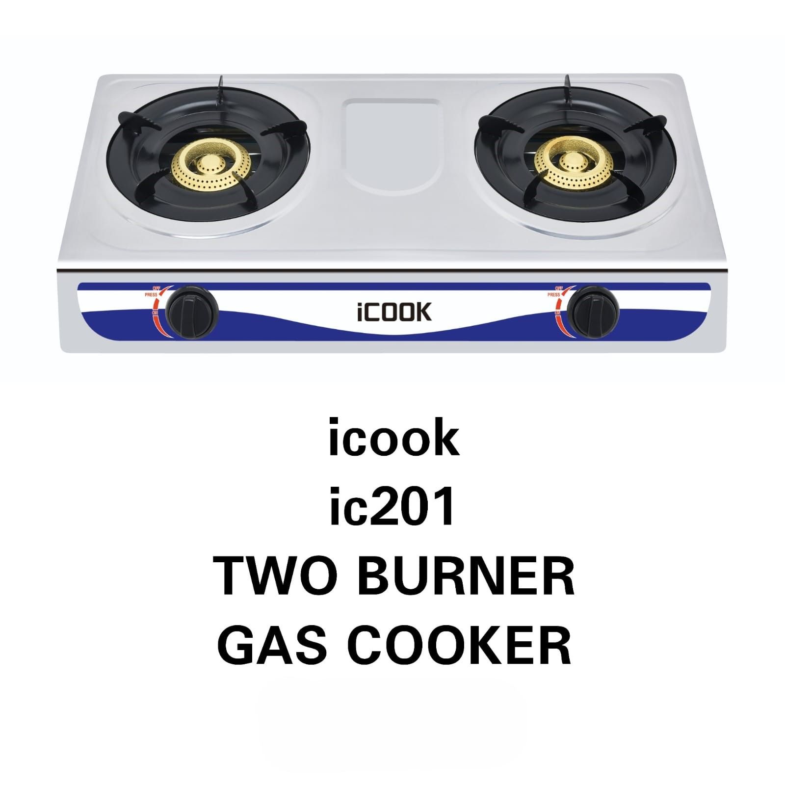 icook 2 TWO BURNER GAS COOKER STAINLESS STEEL