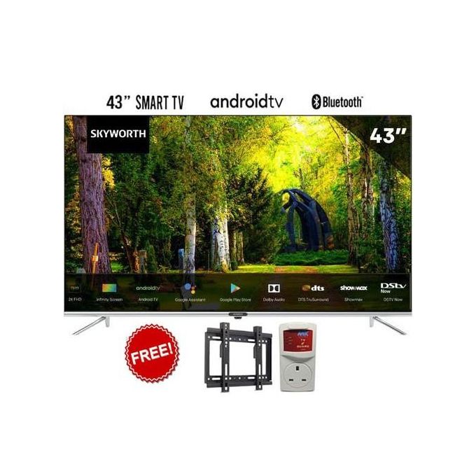 Skyworth 43 Inch, FHD Smart Android TV+ TV Guard + Wall Mount