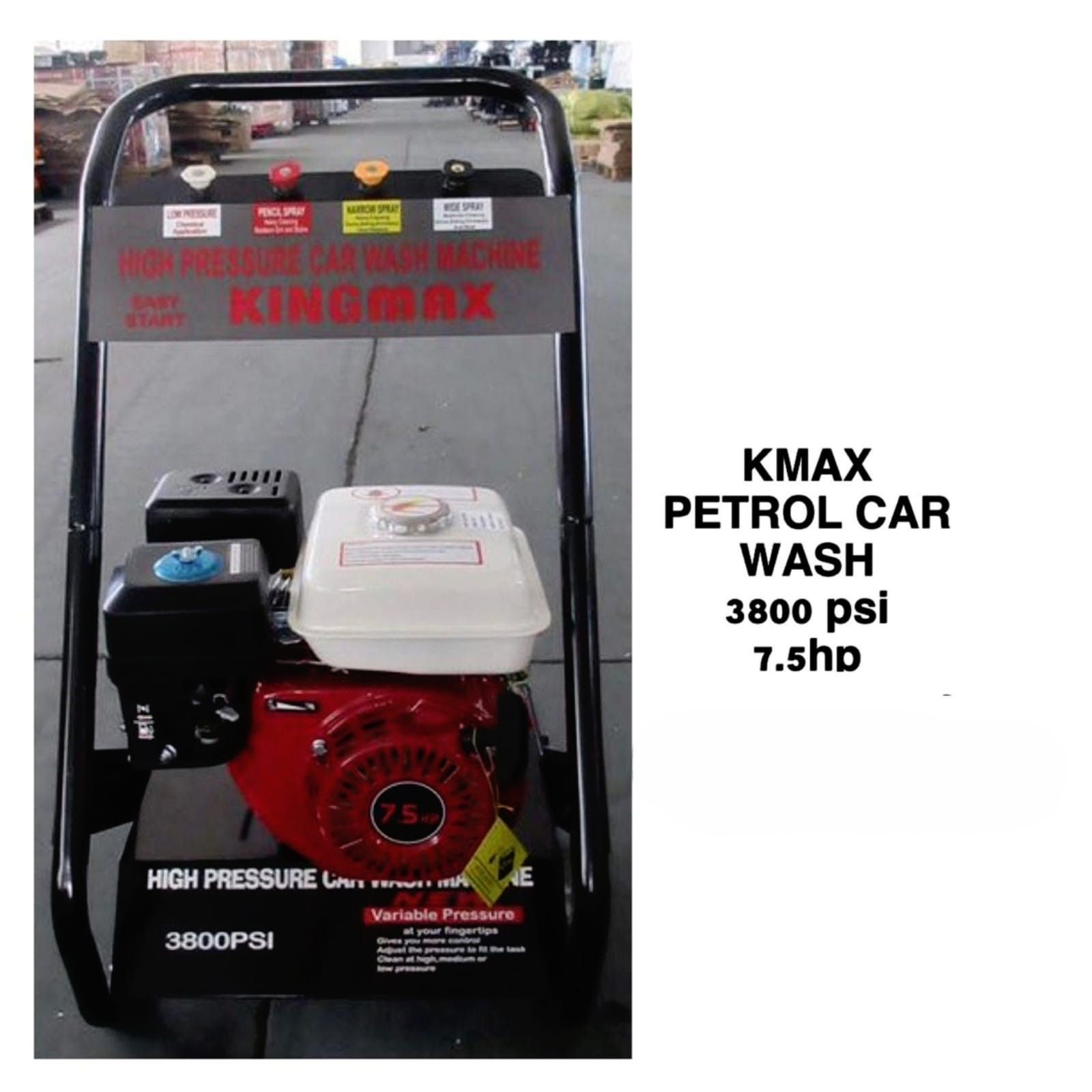 KMAX Petrol Car Wash Machine 3800 psi 7.5hp High Pressure Car Wash Machine