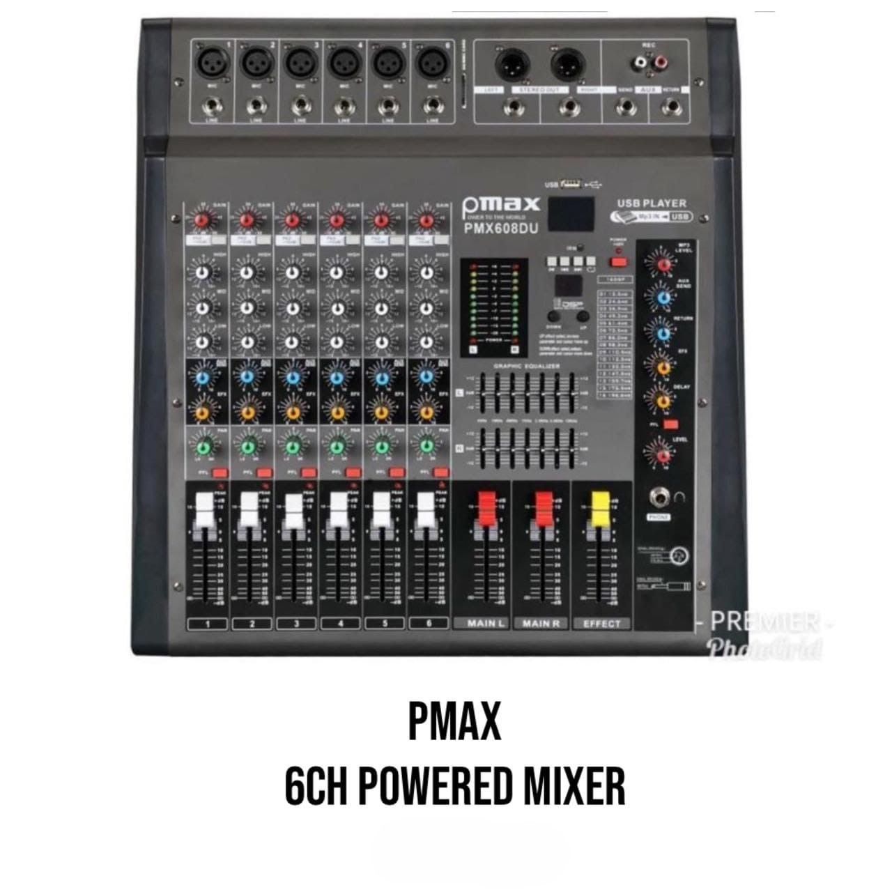 PMAX 6CH POWERED MIXER
