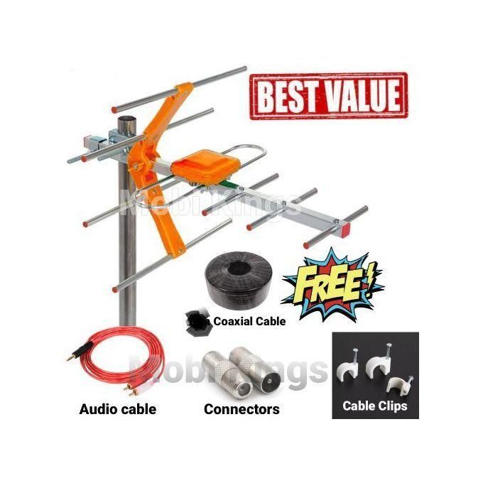 Outdoor Digital TV Aerial Antenna + 3 FREE GIFTS
