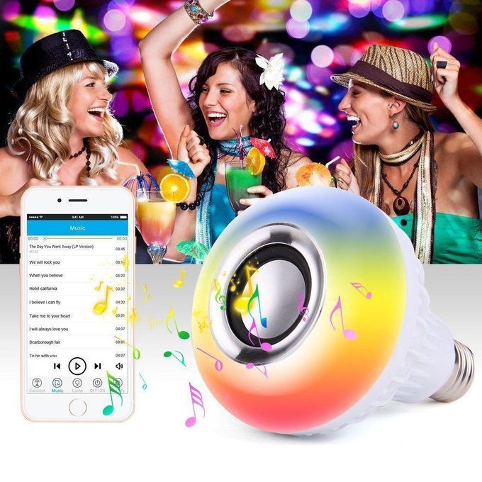Bluetooth Music LED Bulb Speaker COLOUR CHANGING