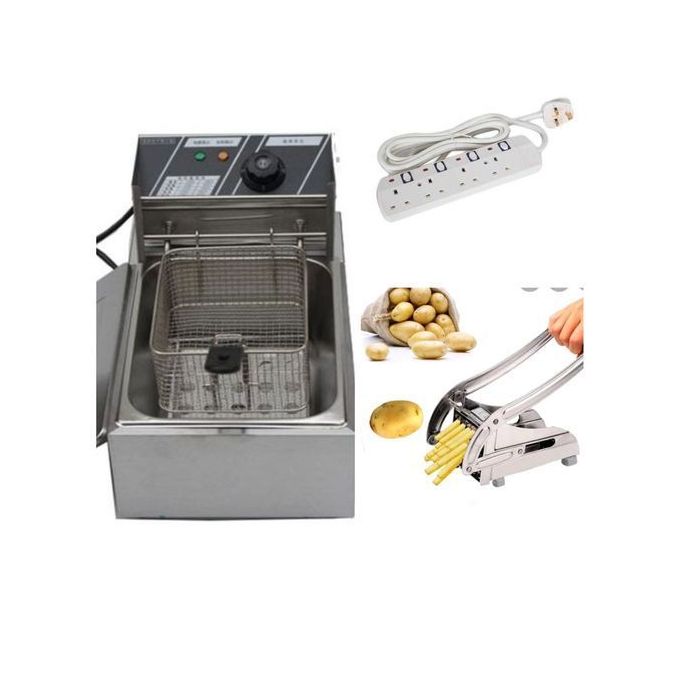 Nunix Deep Fryer 6LT 2500W+FREE 4WAY EXTENSION & CHIPS CUTTER