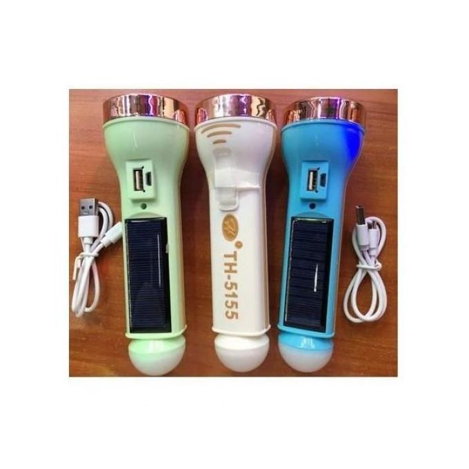 Elegant TH-5155 Rechargeable Solar Energy Flashlight Torch