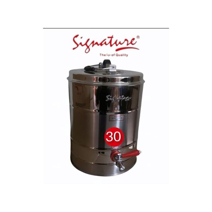 Signature STAINLESS STEEL DOUBLE WALL TEA URN NON ELECTRIC 30L