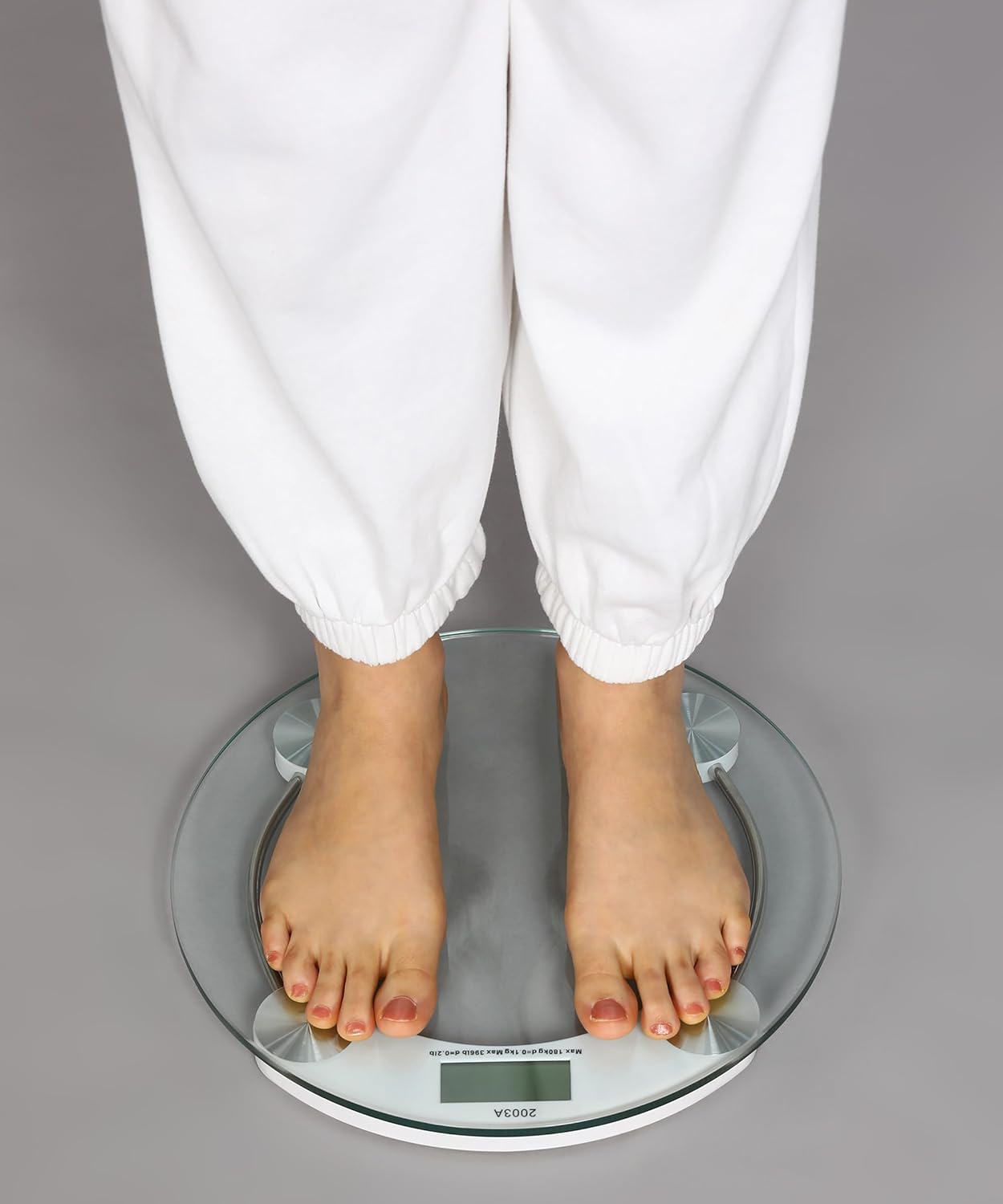 Digital Glass Weighing Machine – Personal Body Weight Scale (Transparent) Max 180KG | Home Bathroom Health Scale