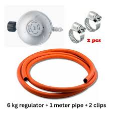 Ailyons GS017 2 Burner Stainless Steel Gas Cooker + 6KG Regulator + 2 Gas Pipes + Clips – Table Top Kitchen Stove | Fast Cooking & Gas Saving