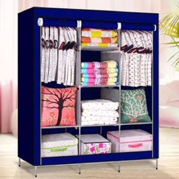 DIY Durable And Easy To Assemble Wardrobe Portable Home Storage 3 Column