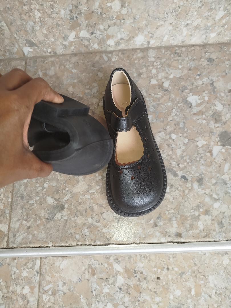 Quality school shoes, made of leather, easy to buckle and clean. It has rubber sole and very beautiful.  The leather material makes it's long lasting.