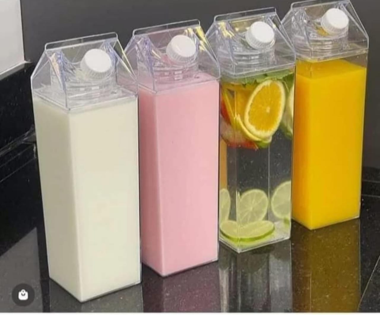 Acrylic beverage container 1Ltr,  Leakproof Clear Fridge Bottle, Easy to clean, Leak proof, Durability,  lightweight to carry and not easy to break