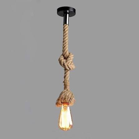 One Bulb Rope Sisal Pendant Light Chandelier Single Pendant Light 1 Bulb Pendant Light Fixture