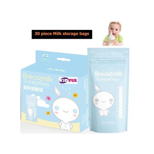30Pcs 250ml Pre-Sterilised Breast Milk Storage Freezer Bags