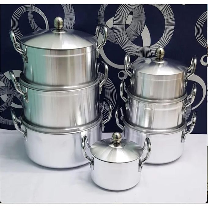 Tornado 14Pcs Heavy Stainless Aluminium Cooking Sufuria/ Cookware sets