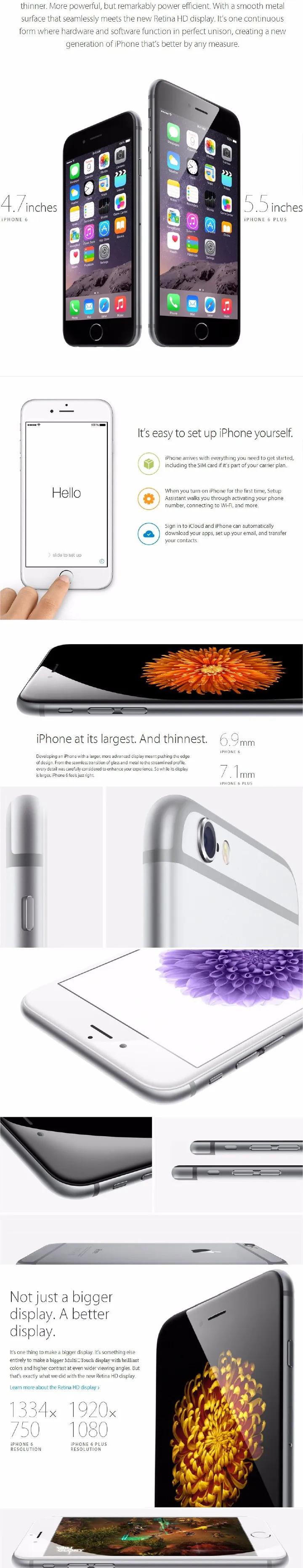 Refurbished Apple iPhone 6 16/64/128G+1G Smartphone Fingerprint Unlock 4.7 Inch+4G Refurbished Phone