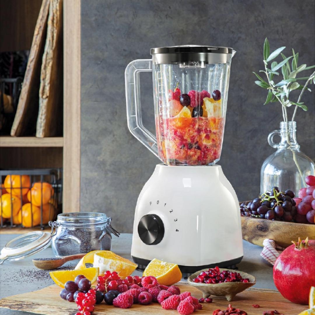 LYONS 1.5L 2 In 1 Motor Stainless Steel Blender YT-138 Quality With Grinder Juicer White【HOT】