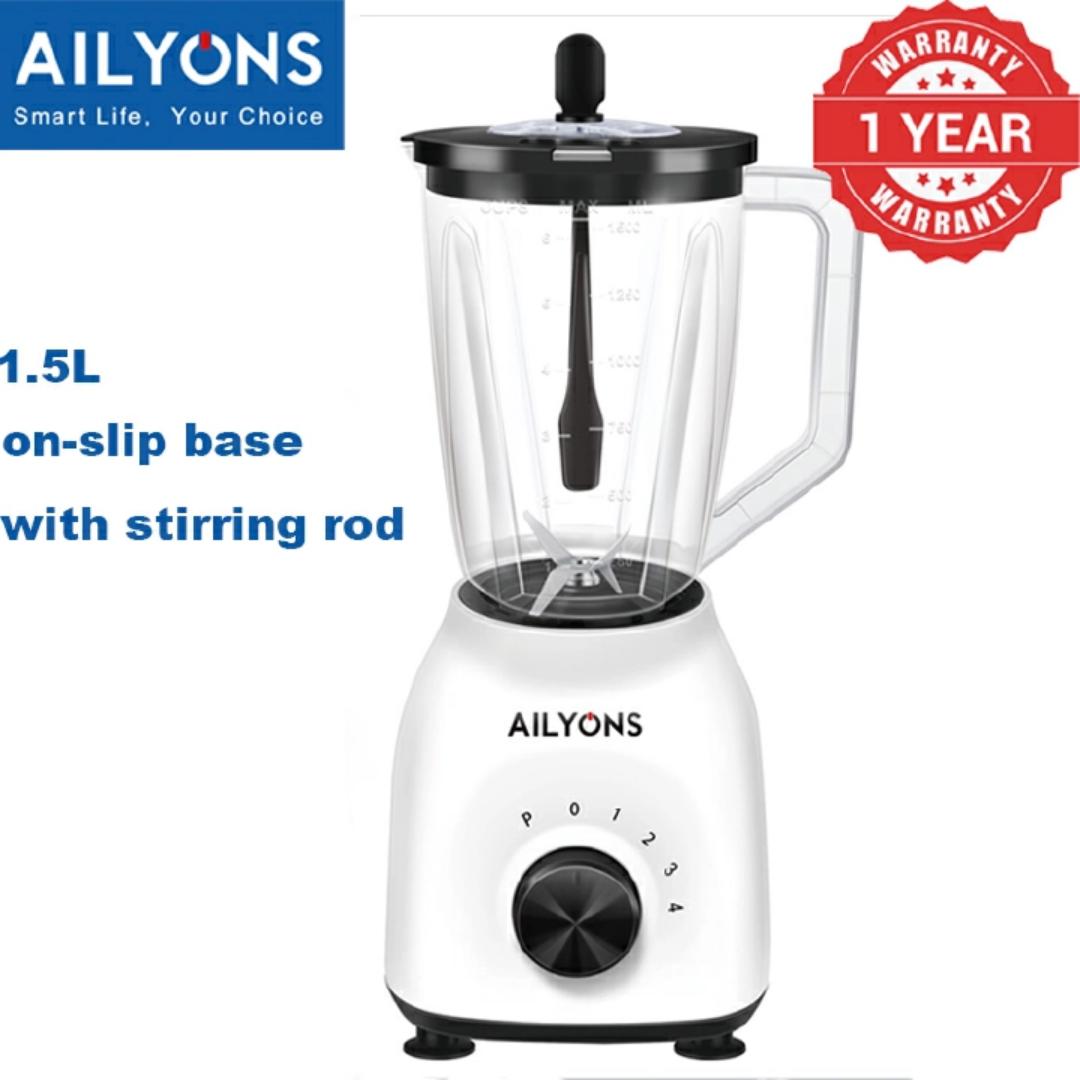 LYONS 1.5L 2 In 1 Motor Stainless Steel Blender YT-138 Quality With Grinder Juicer White【HOT】