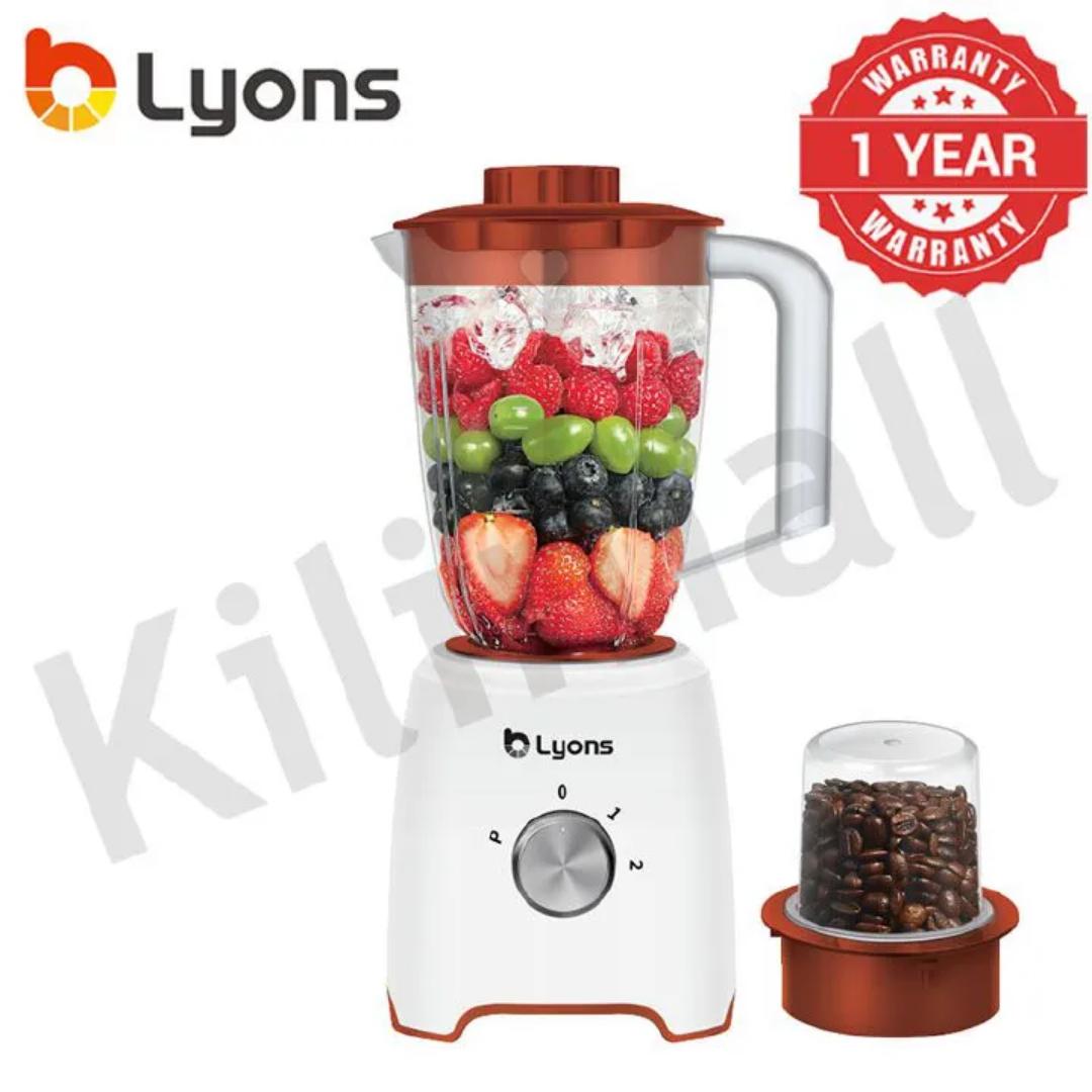 LYONS 1.5L 2 In 1 Motor Stainless Steel Blender YT-138 Quality With Grinder Juicer White【HOT】