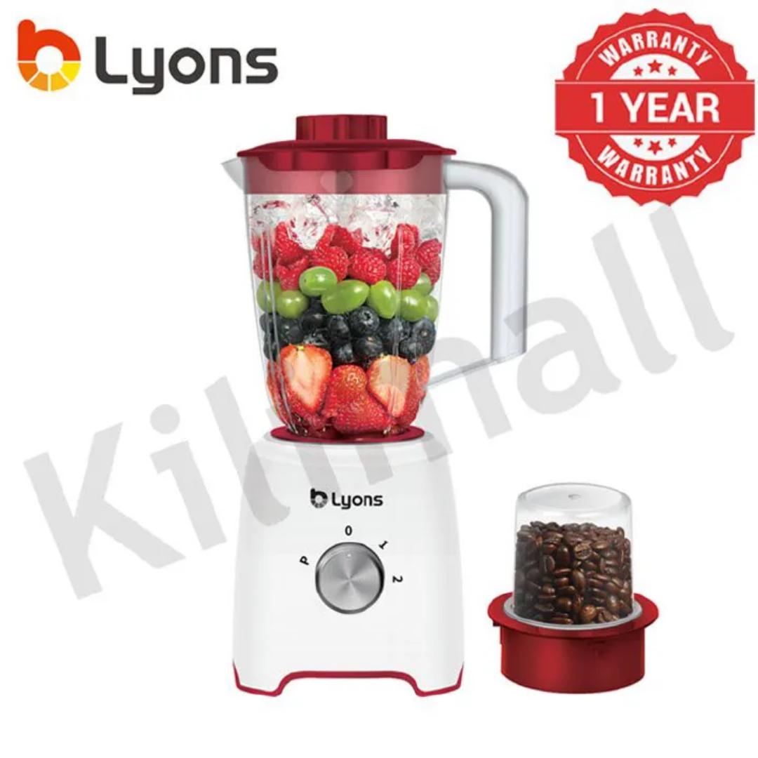 LYONS 1.5L 2 In 1 Motor Stainless Steel Blender YT-138 Quality With Grinder Juicer White【HOT】