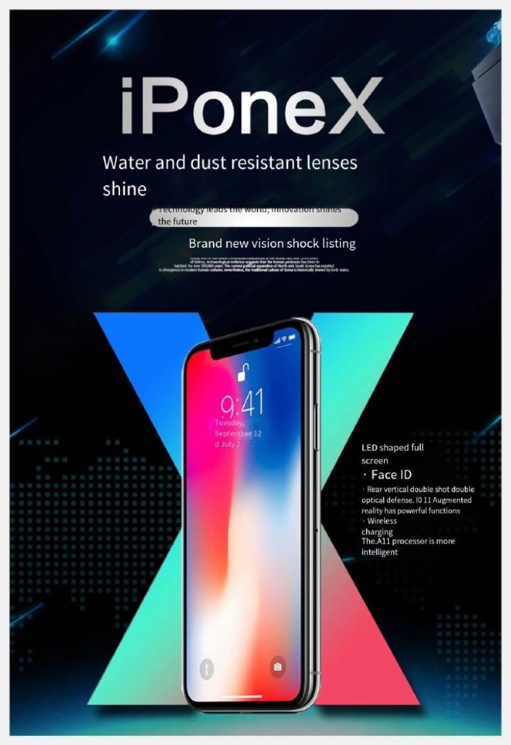 Refurbished iPhone Apple X smartphone 3+256G with face unlock, 5.8 inches, supports 2G/3G/4G network single card