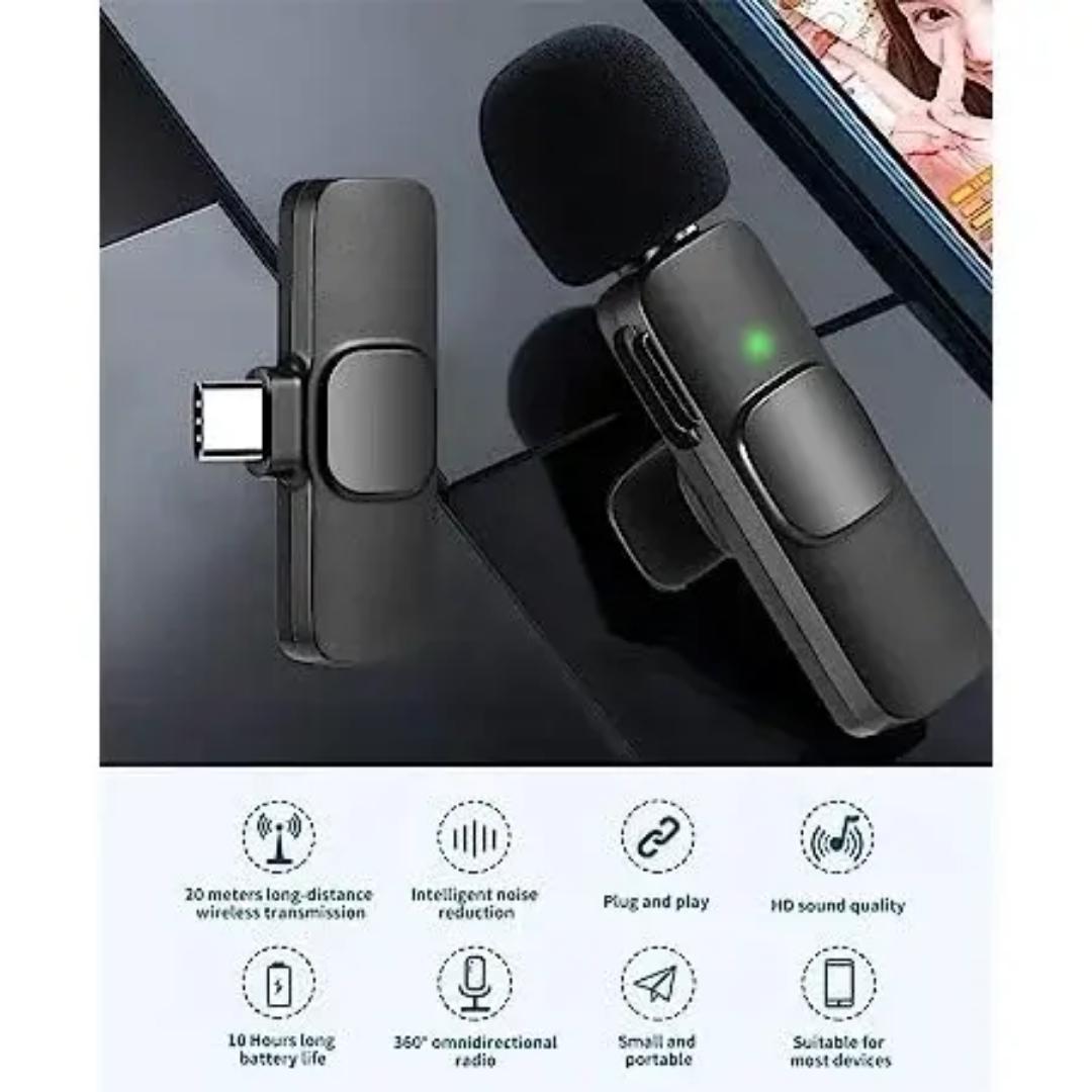 K9 Dual Wireless Microphone – Crystal Clear Audio for content creat  double mic