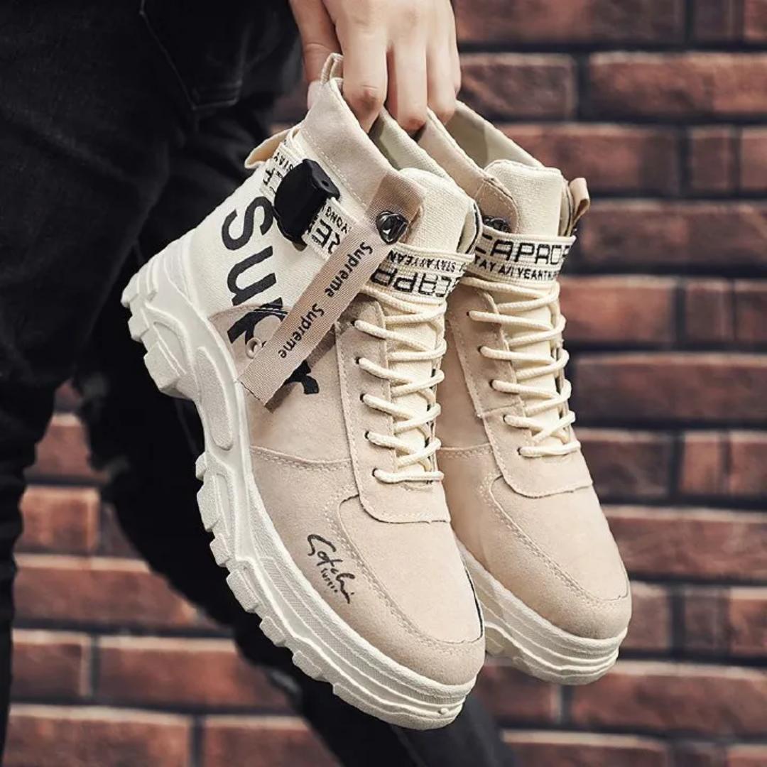 SXCHEN New Men’s Shoes Martin Boots Trendy Shoes High-top Tooling Boots Wild Trend Plus Boy Fashion Sneakers Basketball Shoes Run Sports Mountaineering Casual Outdoor Trave Men&apos;s Shoes Air Force