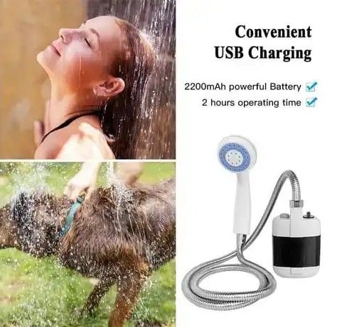 Rechargeable Portable Handheld Outdoor Camping Shower Kit