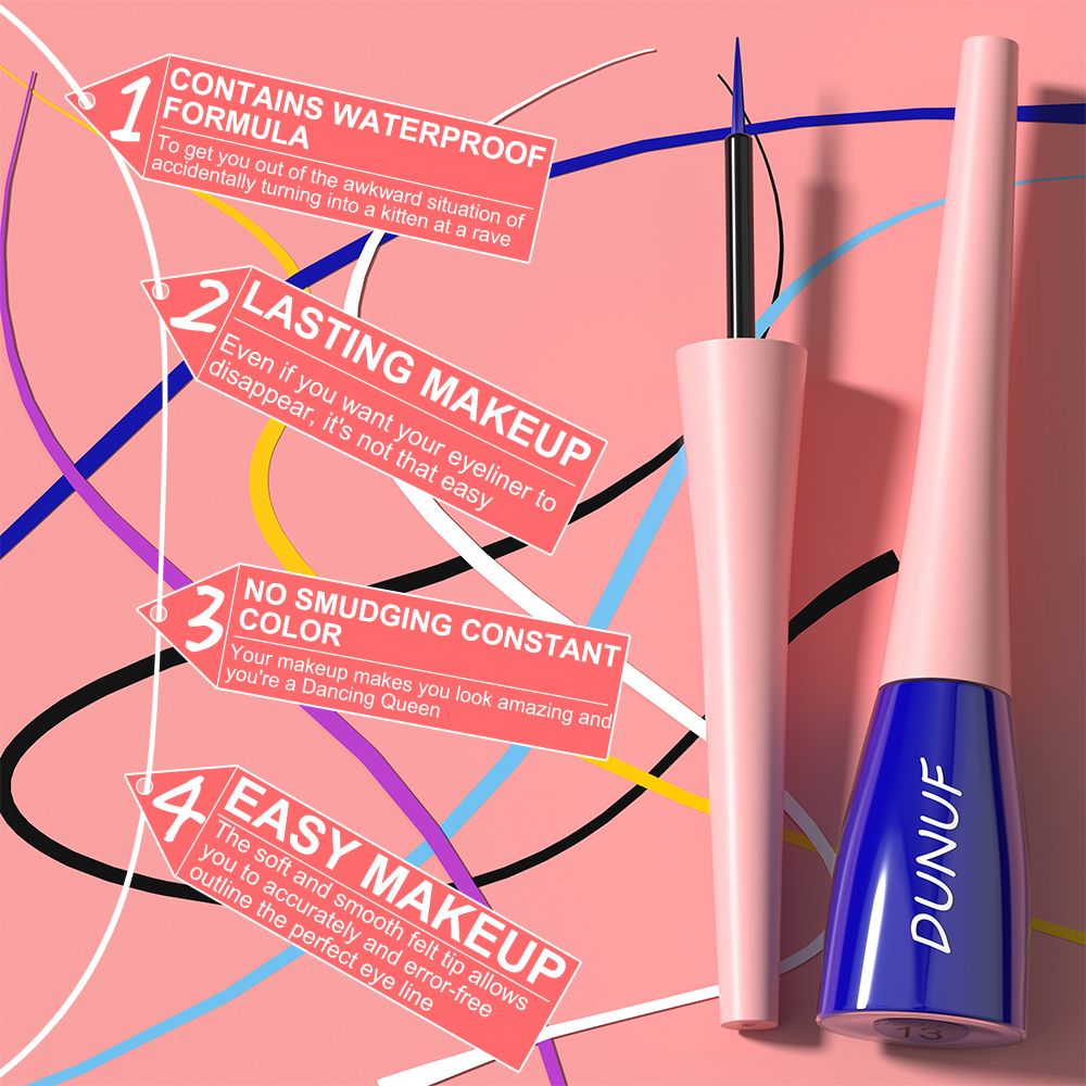 Waterproof Long-Wearing Liquid Eyeliner - Smudge-Resistant, Transfer-Proof, Perfect For Creating Dramatic Looks And Everyday Use for Halloween