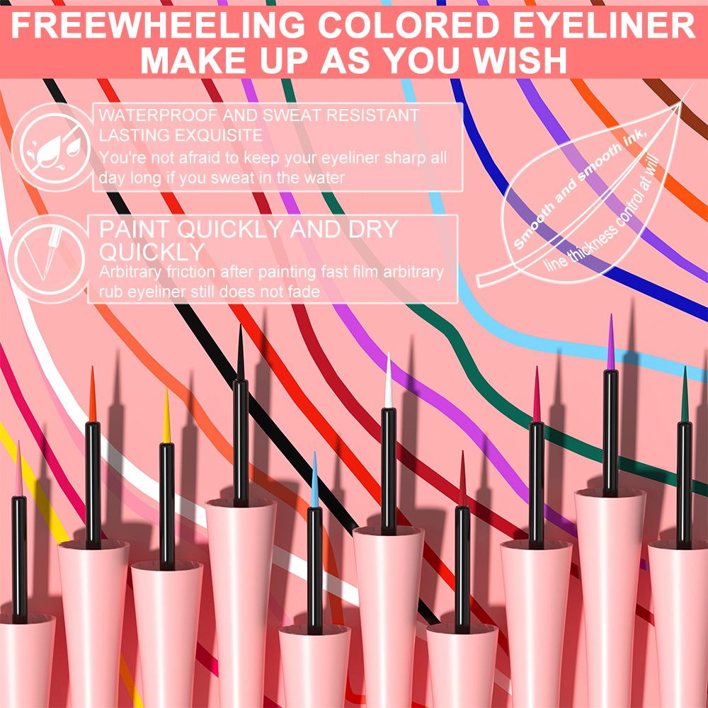 Waterproof Long-Wearing Liquid Eyeliner - Smudge-Resistant, Transfer-Proof, Perfect For Creating Dramatic Looks And Everyday Use for Halloween
