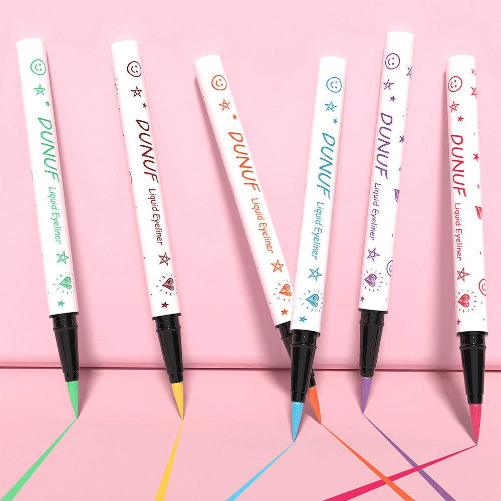 6pcs Long-lasting Waterproof Liquid Eyeliner, Sweat Resistant, No Smudging, Quick Drying, Easy to Apply Makeup