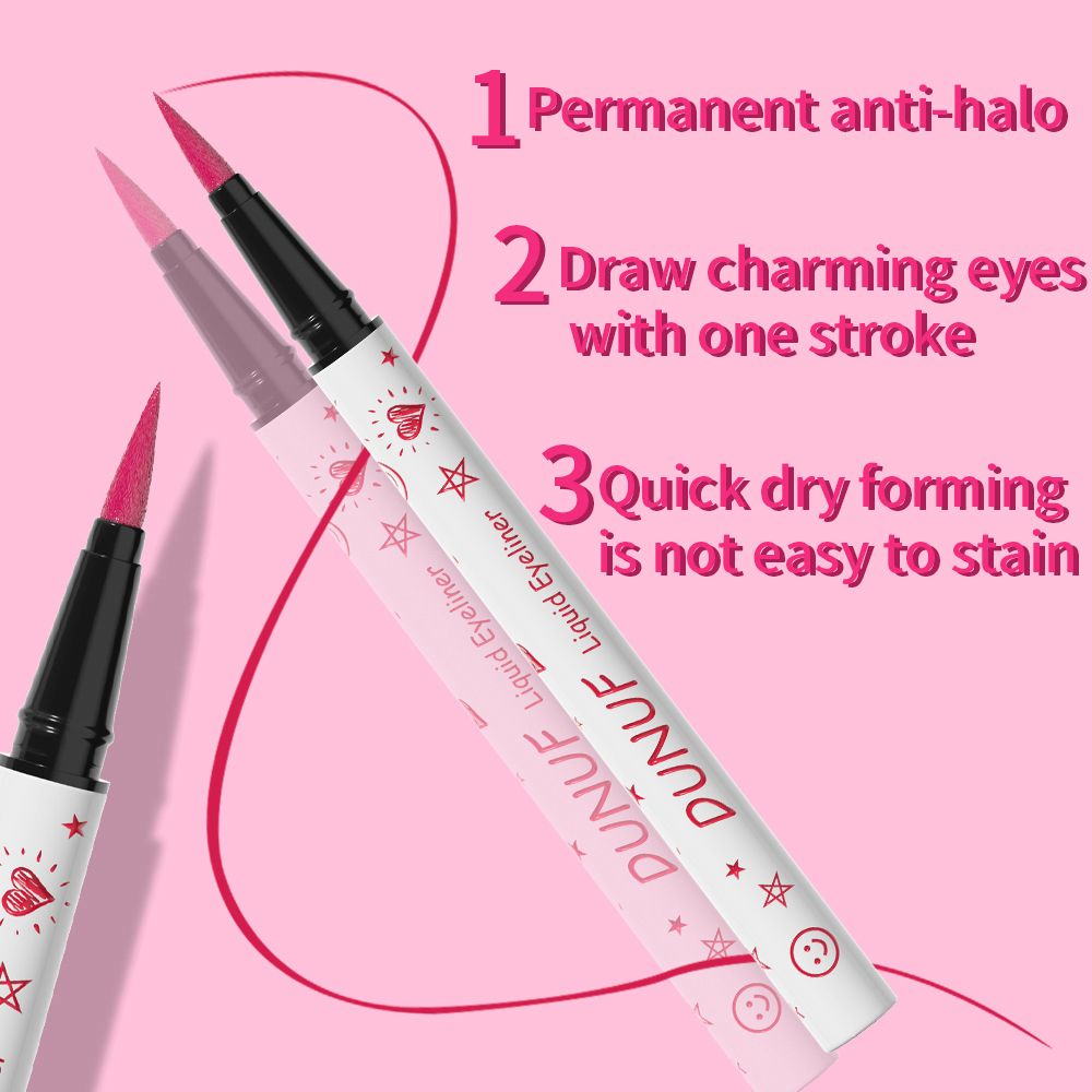 6pcs Long-lasting Waterproof Liquid Eyeliner, Sweat Resistant, No Smudging, Quick Drying, Easy to Apply Makeup