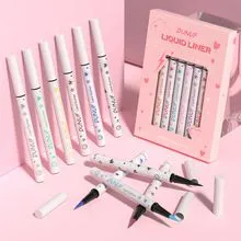 6pcs Long-lasting Waterproof Liquid Eyeliner, Sweat Resistant, No Smudging, Quick Drying, Easy to Apply Makeup