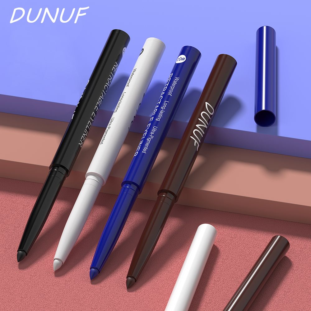 4pcs Waterproof Eyeliner Pencils - Smudge-Proof, Long-Lasting & Beginner-Friendly Eye Makeup  Black White Brown Blue