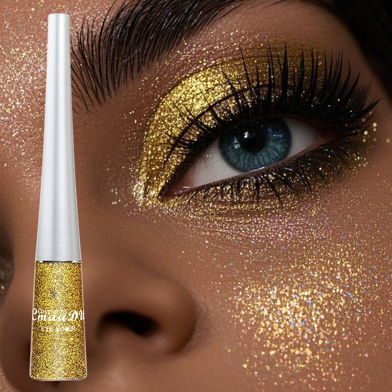 Easy to Use! CmaaDU 16-color Glitter Eyeliner Liquid, with Its Silky Texture, Helps Novices Create Personalized and Creative Eye Makeup