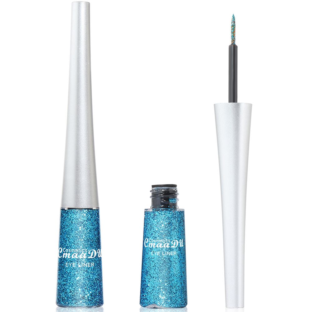Easy to Use! CmaaDU 16-color Glitter Eyeliner Liquid, with Its Silky Texture, Helps Novices Create Personalized and Creative Eye Makeup