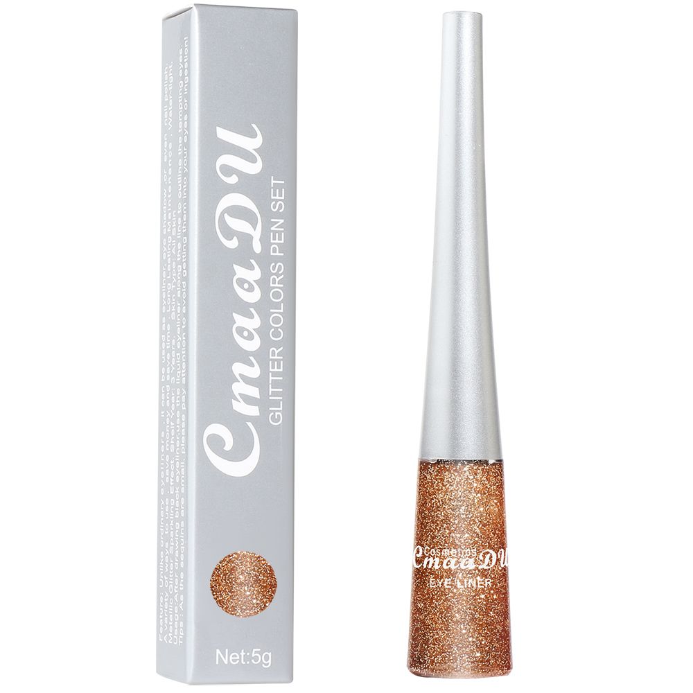 Easy to Use! CmaaDU 16-color Glitter Eyeliner Liquid, with Its Silky Texture, Helps Novices Create Personalized and Creative Eye Makeup