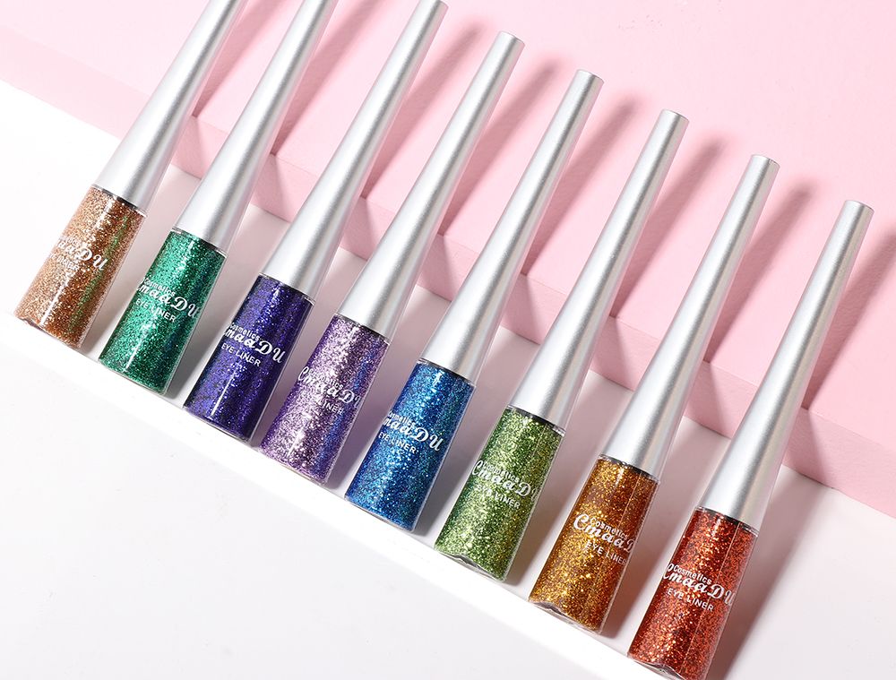 Easy to Use! CmaaDU 16-color Glitter Eyeliner Liquid, with Its Silky Texture, Helps Novices Create Personalized and Creative Eye Makeup
