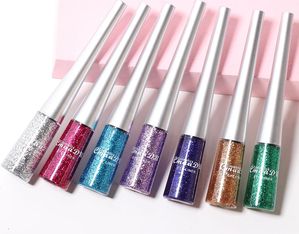 Easy to Use! CmaaDU 16-color Glitter Eyeliner Liquid, with Its Silky Texture, Helps Novices Create Personalized and Creative Eye Makeup