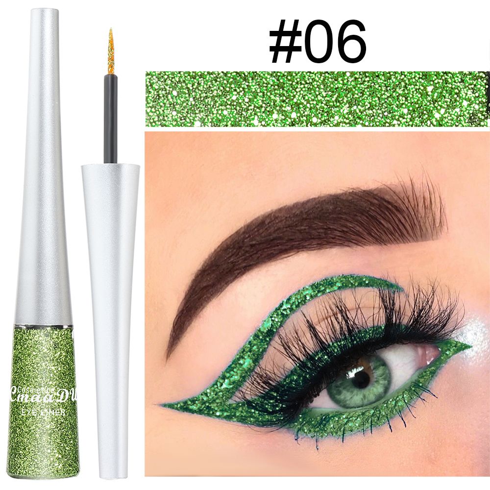 Easy to Use! CmaaDU 16-color Glitter Eyeliner Liquid, with Its Silky Texture, Helps Novices Create Personalized and Creative Eye Makeup