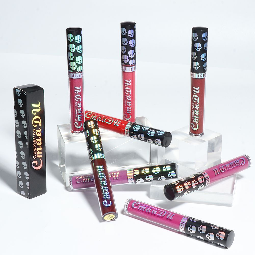 Makeup. The must-have beauty product: CmaaDu Laser Skull Lip Gloss and Lipstick is setting off a wild storm of personalized street makeup looks.