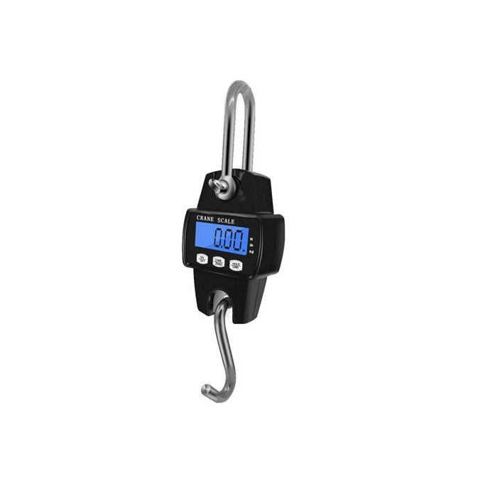 1PC Mini Hanging 300KG/0.1KG Scale Electronic Crane Scale Portable Hook Industrial Weighing Scale N/ /kg Unit Conversion-black